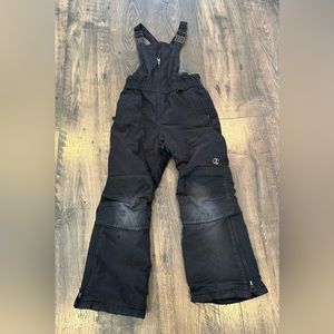 *GUC* Lands' End Squall Waterproof Youth Kids 7 Ski Snow Bibs Pants Grow Black